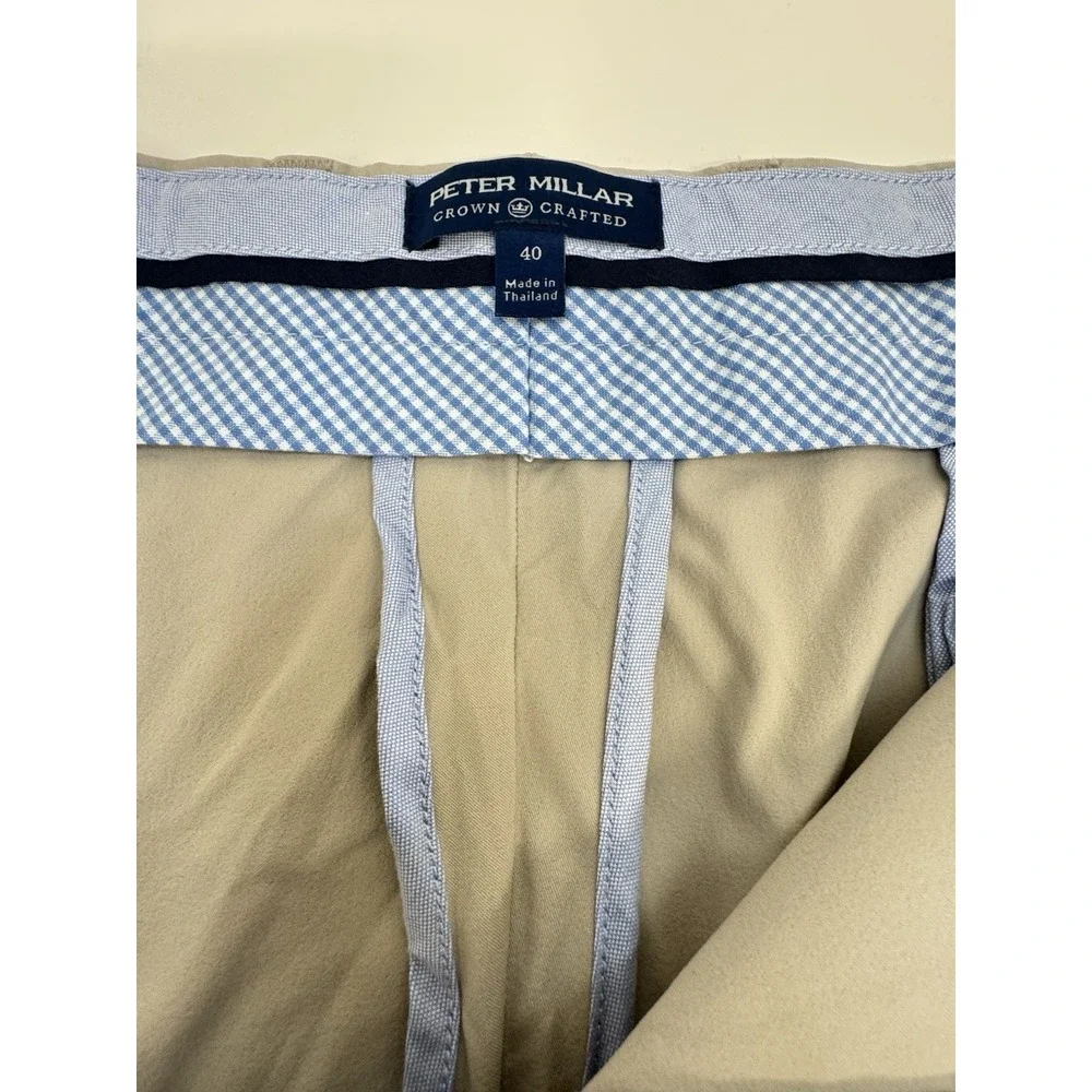 NWT Peter Crown Crafted Stealth Performance Golf Shorts OAT Tan Men's Size 40 - Picture 6 of 10
